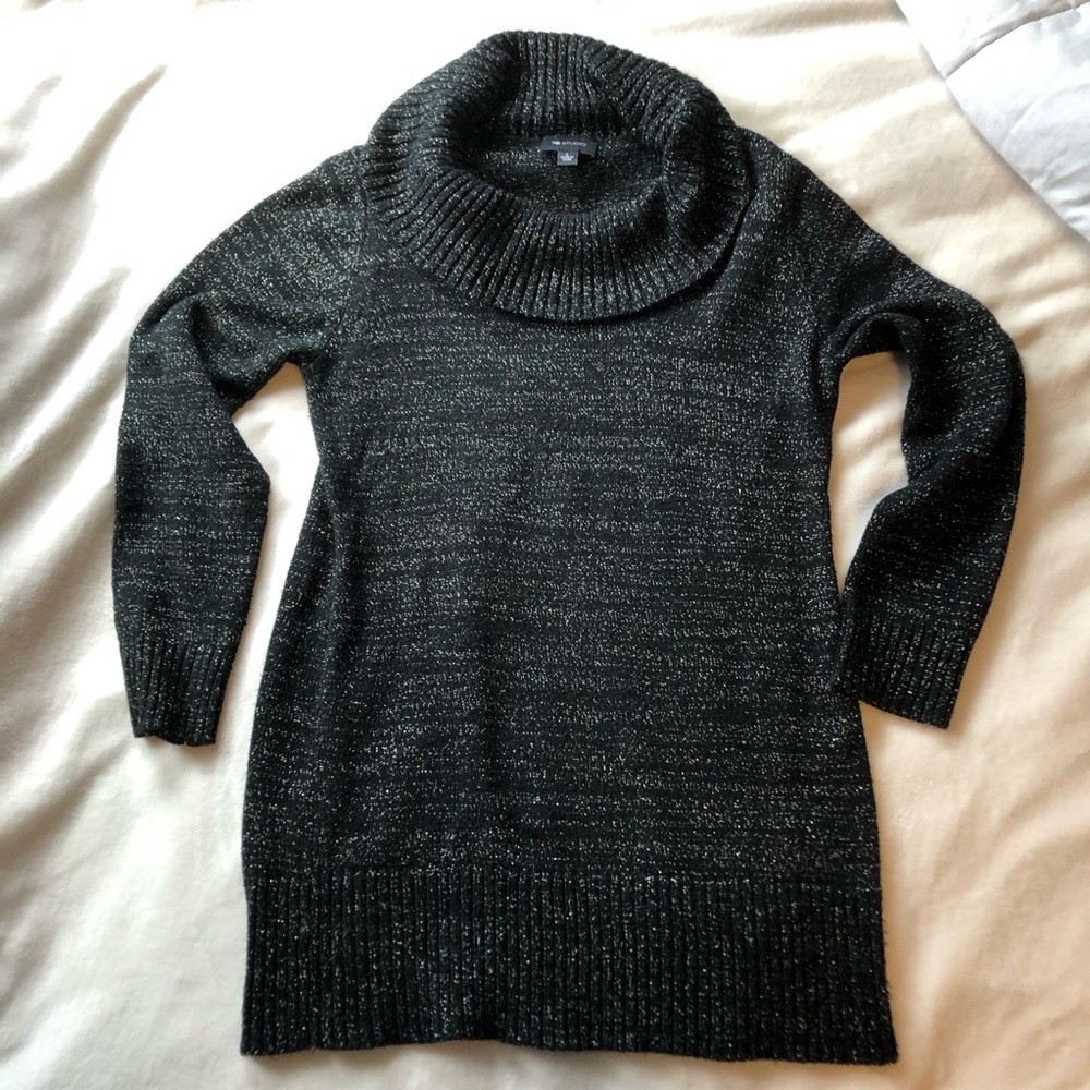 🍁4/$16🍁 AB Studio | Black Cowl Neck Sweater | Large